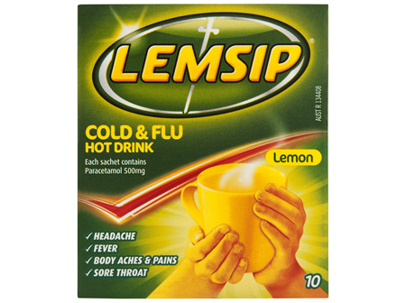 Lemsip Original Cold & Flu Hot Drink 10 Pack