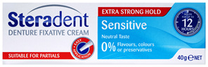 Steradent Denture Sensitive Fixative Cream 40g