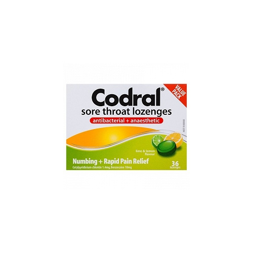 CODRAL Sore Throat Loz Lime/Lem 36